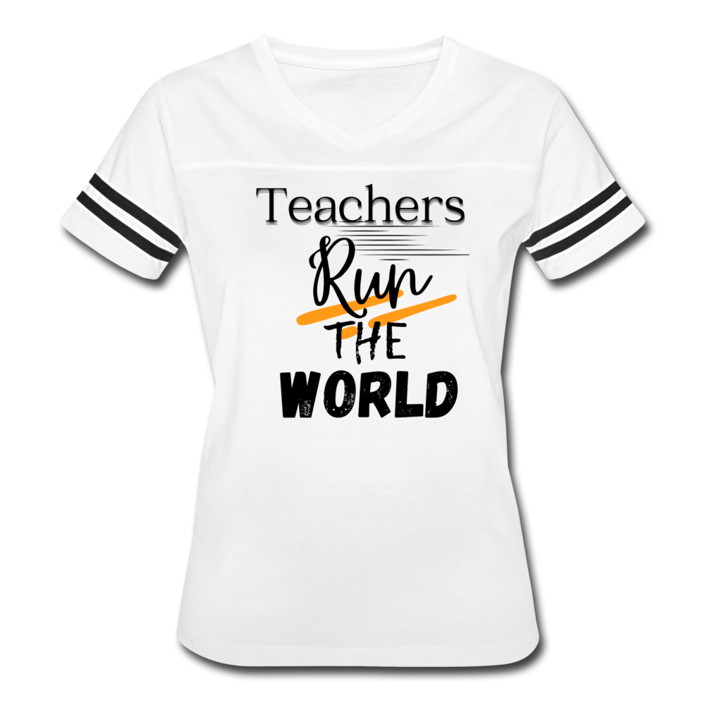 Teachers Run the World - white/black
