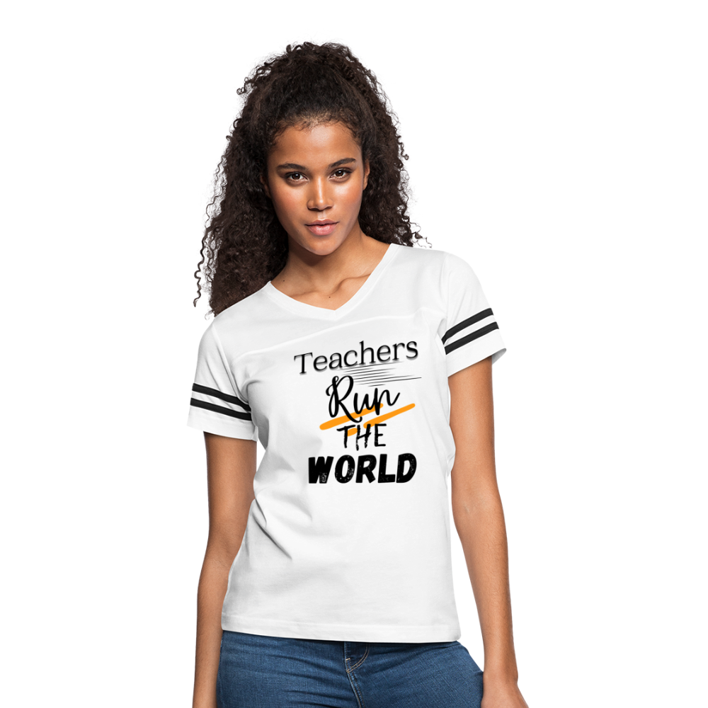 Teachers Run the World - white/black
