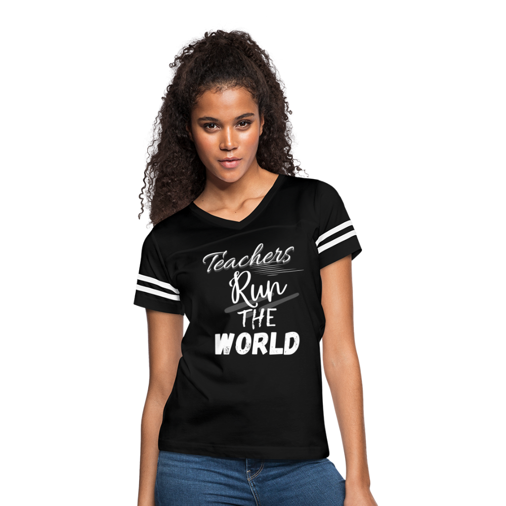Teachers Run the World (Black) - black/white