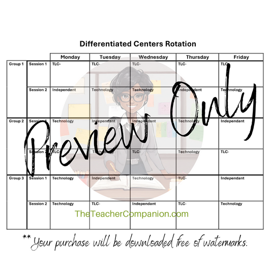 Differentiated Center Rotation Activity Chart