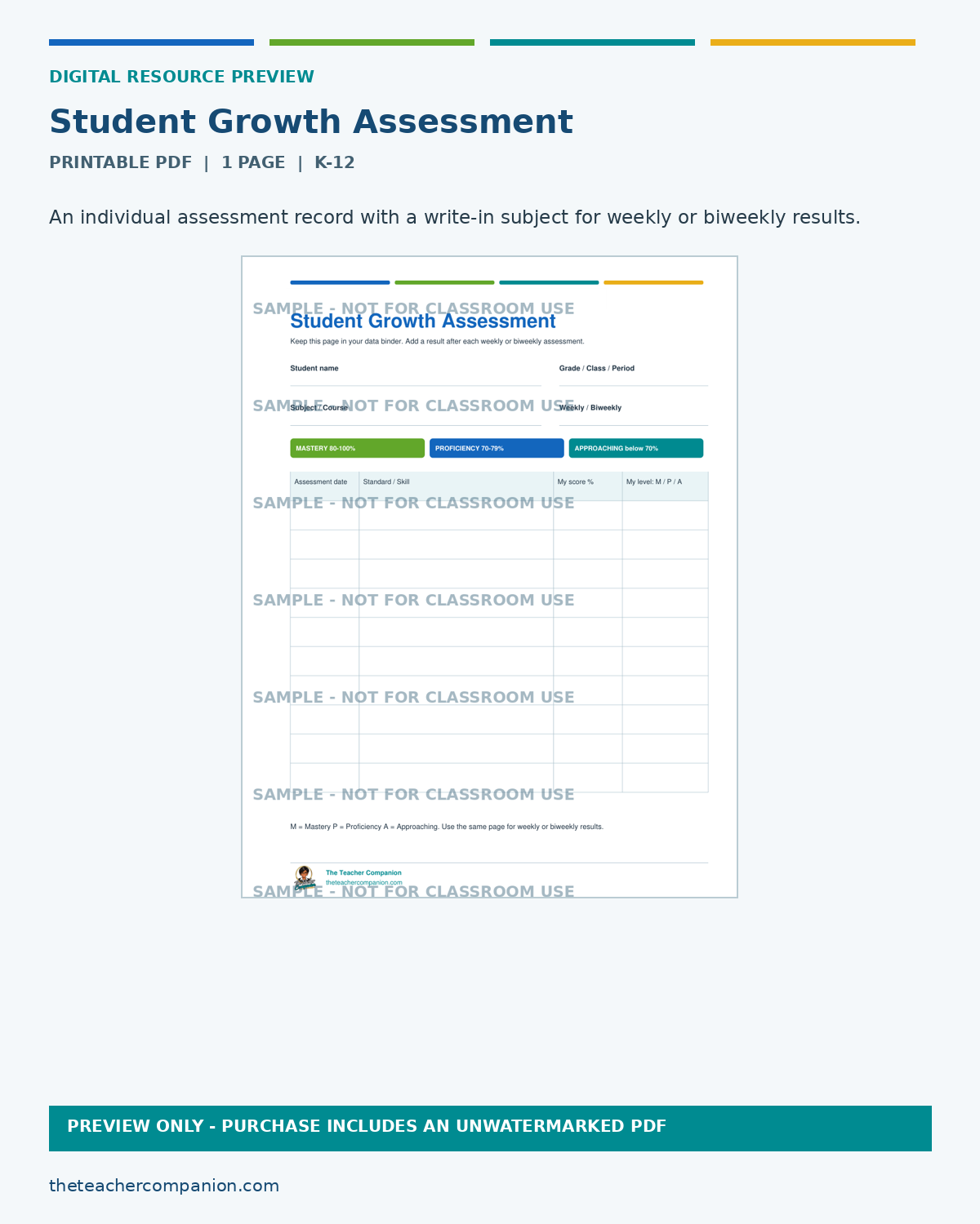 STUDENT GROWTH ASSESSMENT