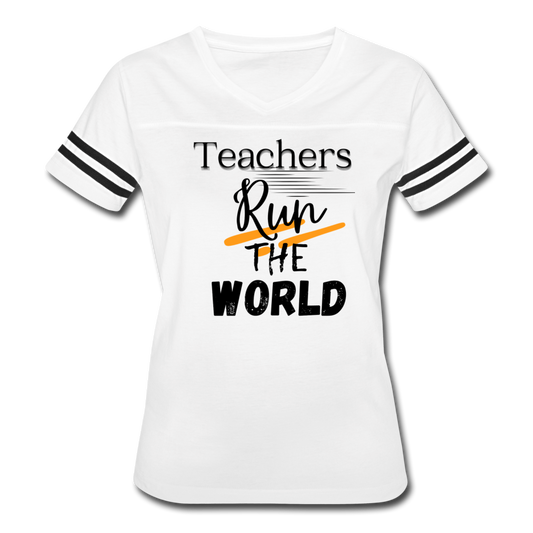 Teachers Run the World - white/black