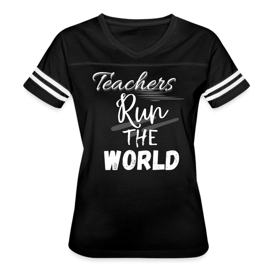 Teachers Run the World (Black) - black/white